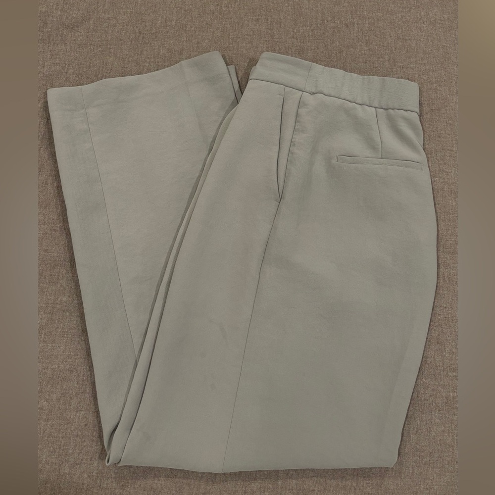 Aritzia Limitless Light Gray Straight Leg Trousers - Picture 2 of 6